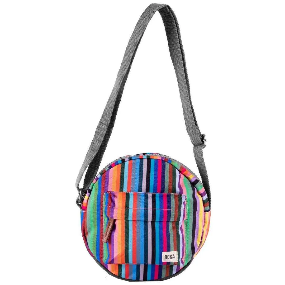 Roka Paddington B Small Sustainable Canvas Striped Crossbody Bag - Multi-colour