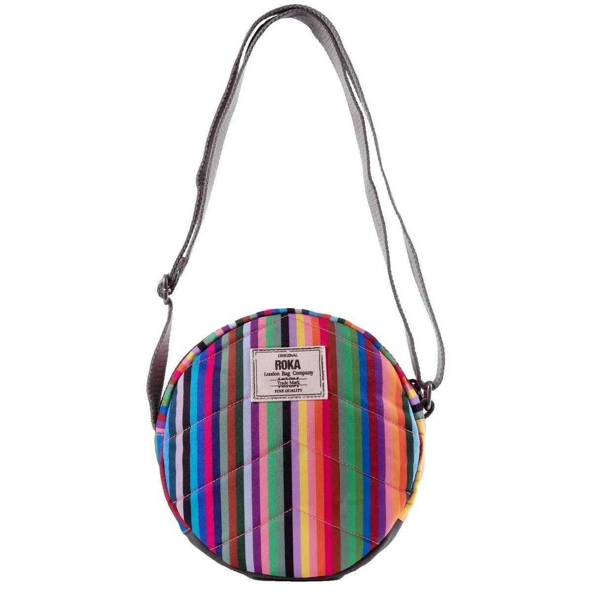 Roka Paddington B Small Sustainable Canvas Striped Crossbody Bag - Multi-colour