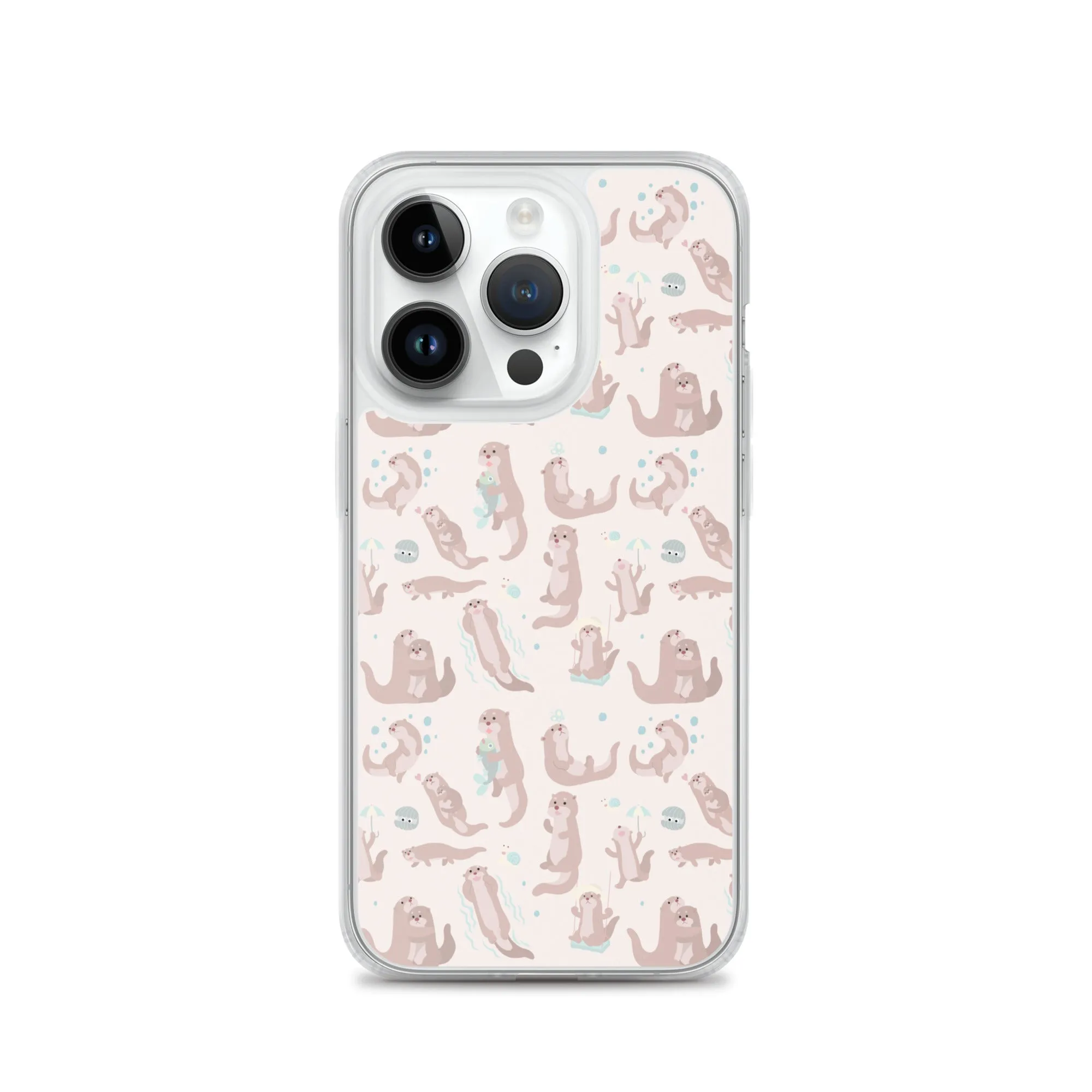 Sea Otter iPhone 15 14 13 12 Pro Max Case, Animal Pastel Pink Cell Phone Cute Cool Gifts Print iPhone 11 Mini SE 2020 XS XR X 7 8