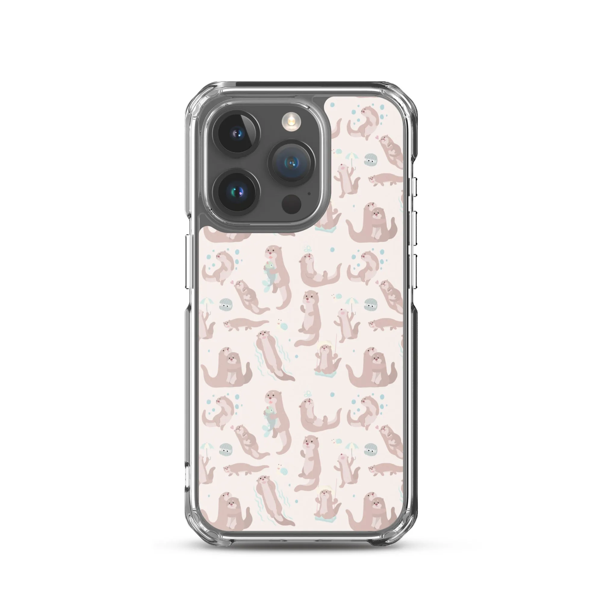 Sea Otter iPhone 15 14 13 12 Pro Max Case, Animal Pastel Pink Cell Phone Cute Cool Gifts Print iPhone 11 Mini SE 2020 XS XR X 7 8