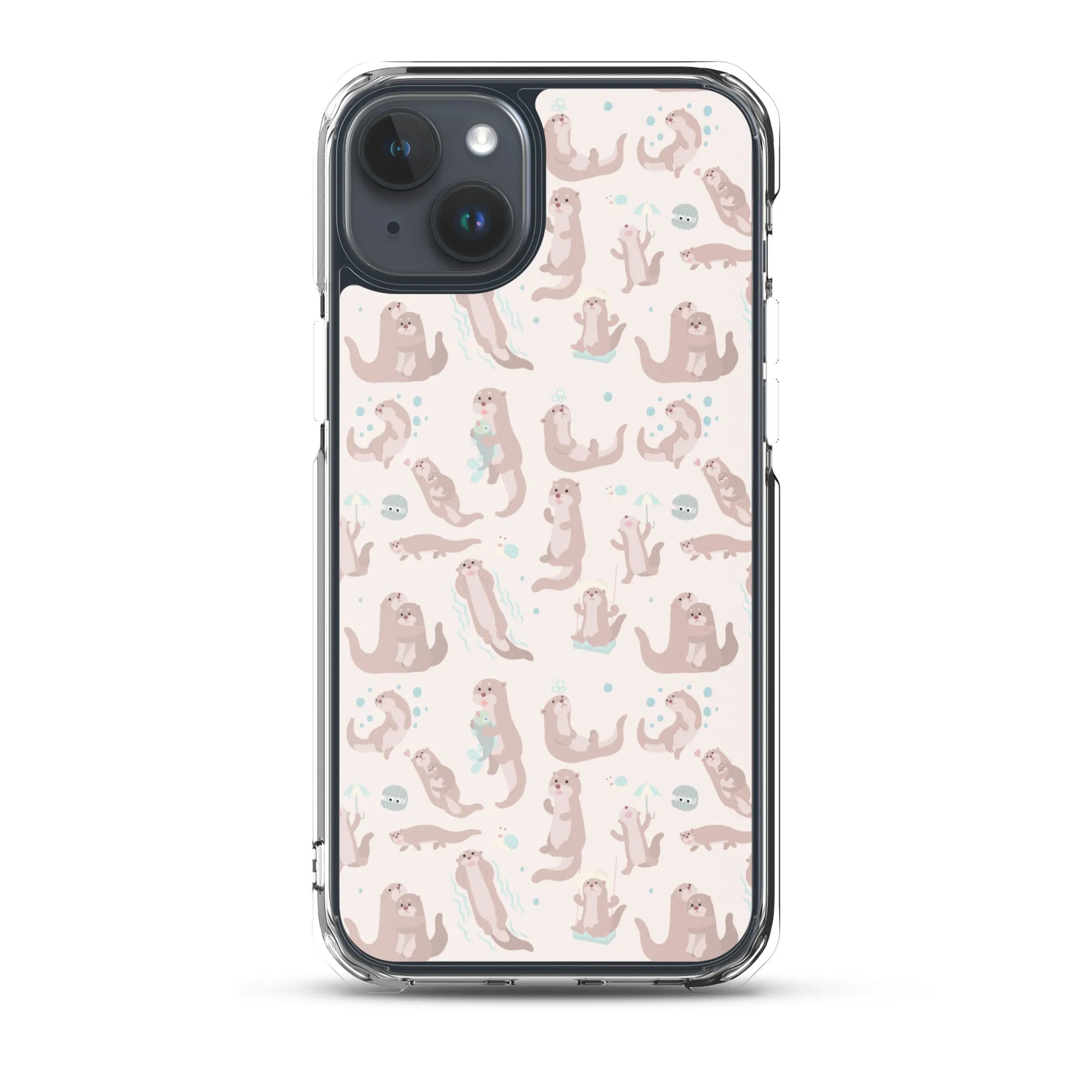 Sea Otter iPhone 15 14 13 12 Pro Max Case, Animal Pastel Pink Cell Phone Cute Cool Gifts Print iPhone 11 Mini SE 2020 XS XR X 7 8