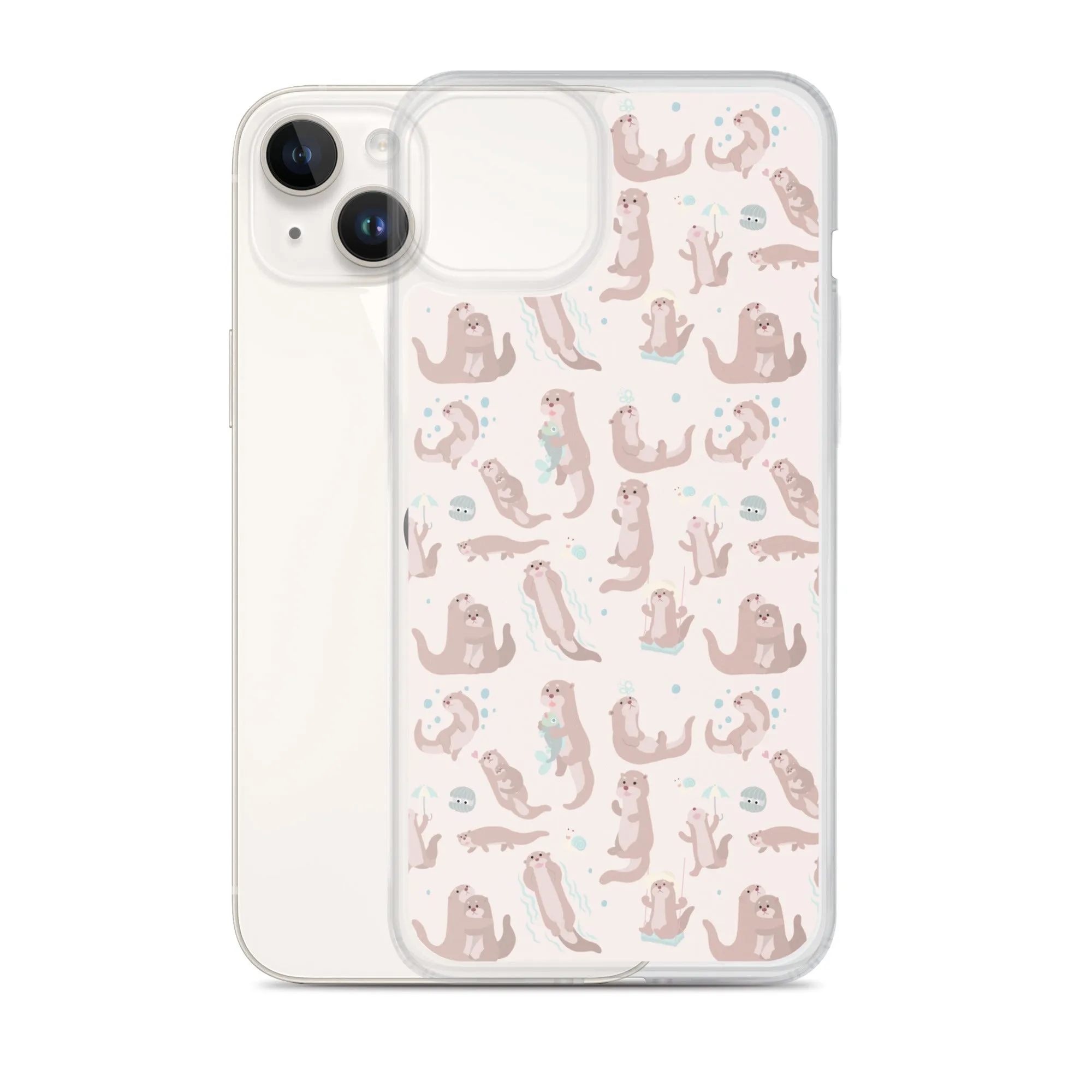 Sea Otter iPhone 15 14 13 12 Pro Max Case, Animal Pastel Pink Cell Phone Cute Cool Gifts Print iPhone 11 Mini SE 2020 XS XR X 7 8