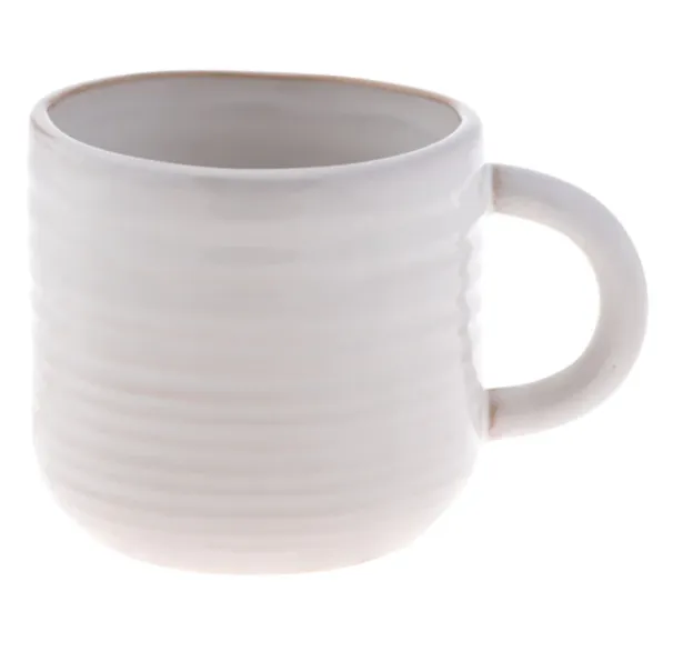 Sedona Ribbed Mug - White