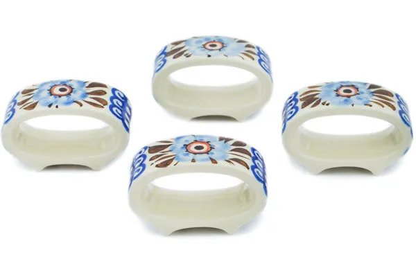 Set of 4 Napkin Rings - Splendid Morning Glow