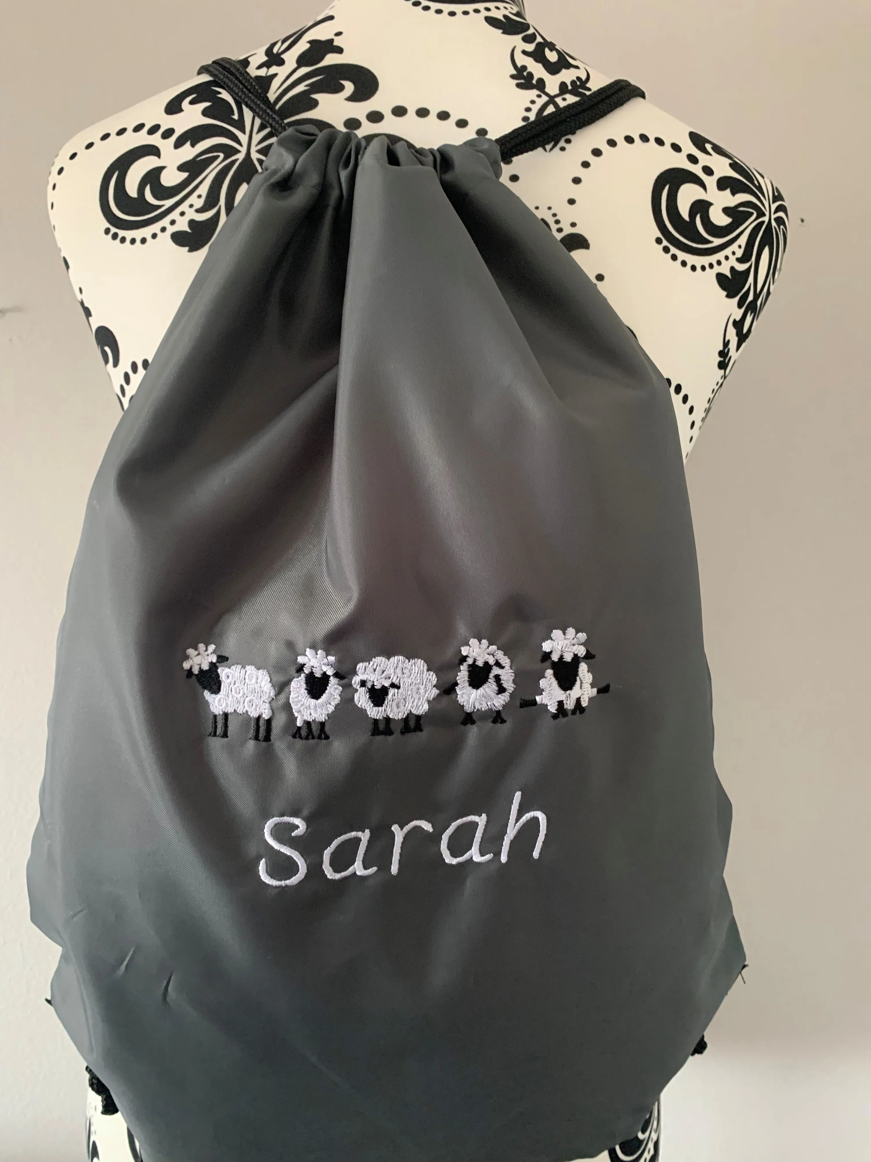 Sheep Drawstring Gym Bag - Personalised