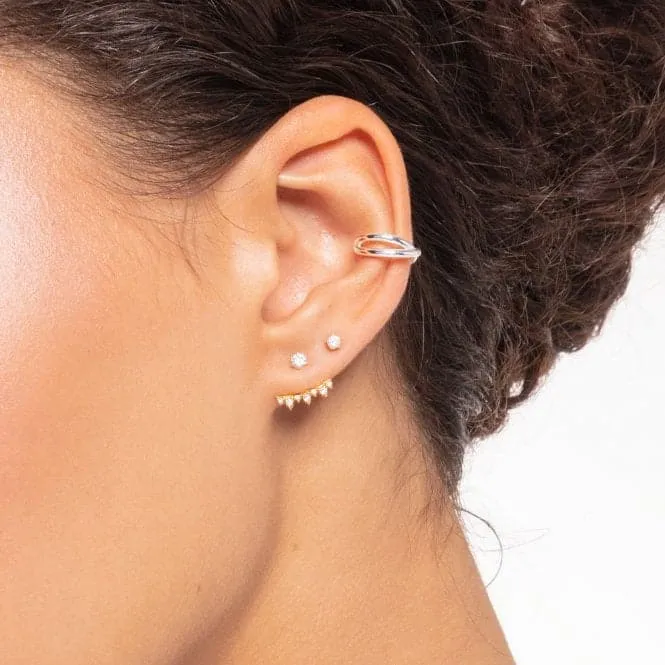 Silver Criss Cross Ear Cuff EC0024-001-21