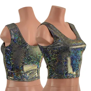 Silver Kaleidoscope Crop Tank