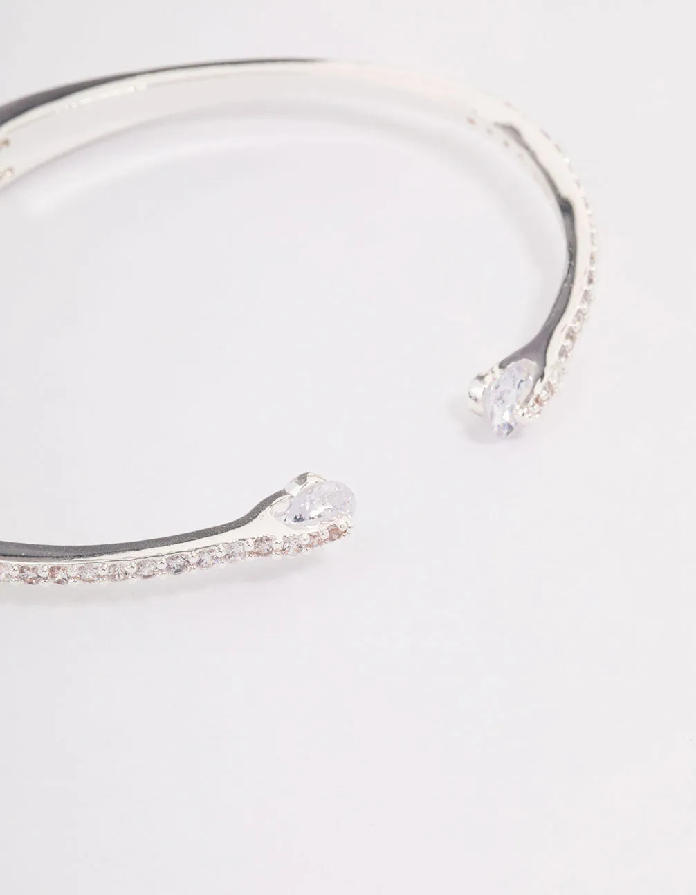 Silver Multi Cubic Zirconia Wrist Cuff