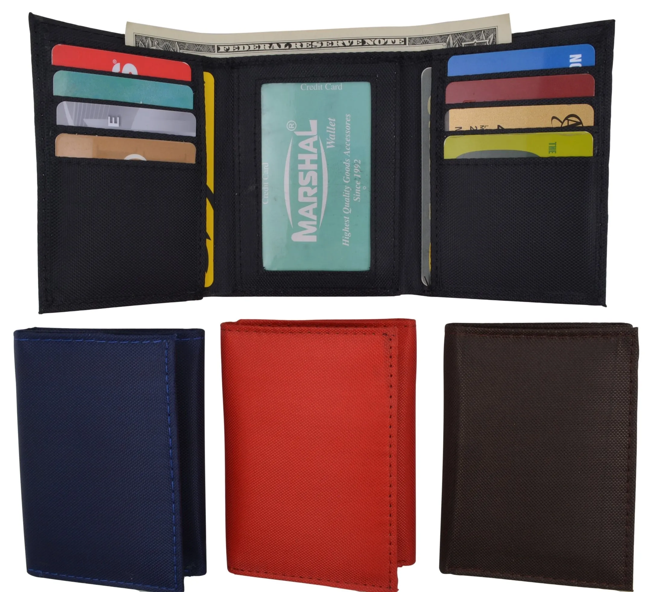 Slim Thin Trifold Boys Credit Card ID Holder Men's Wallet Colors!!!