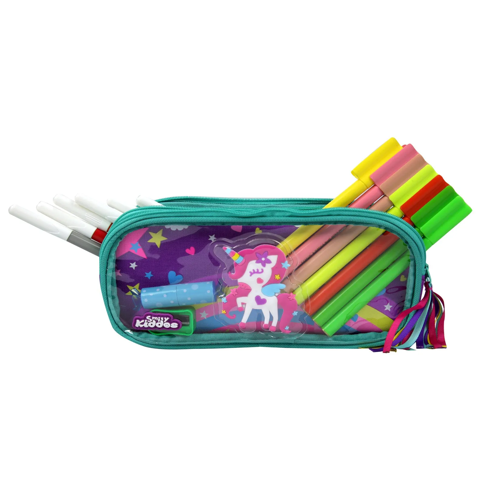 Smily Kiddos Fancy Transparent Pencil Case Purple