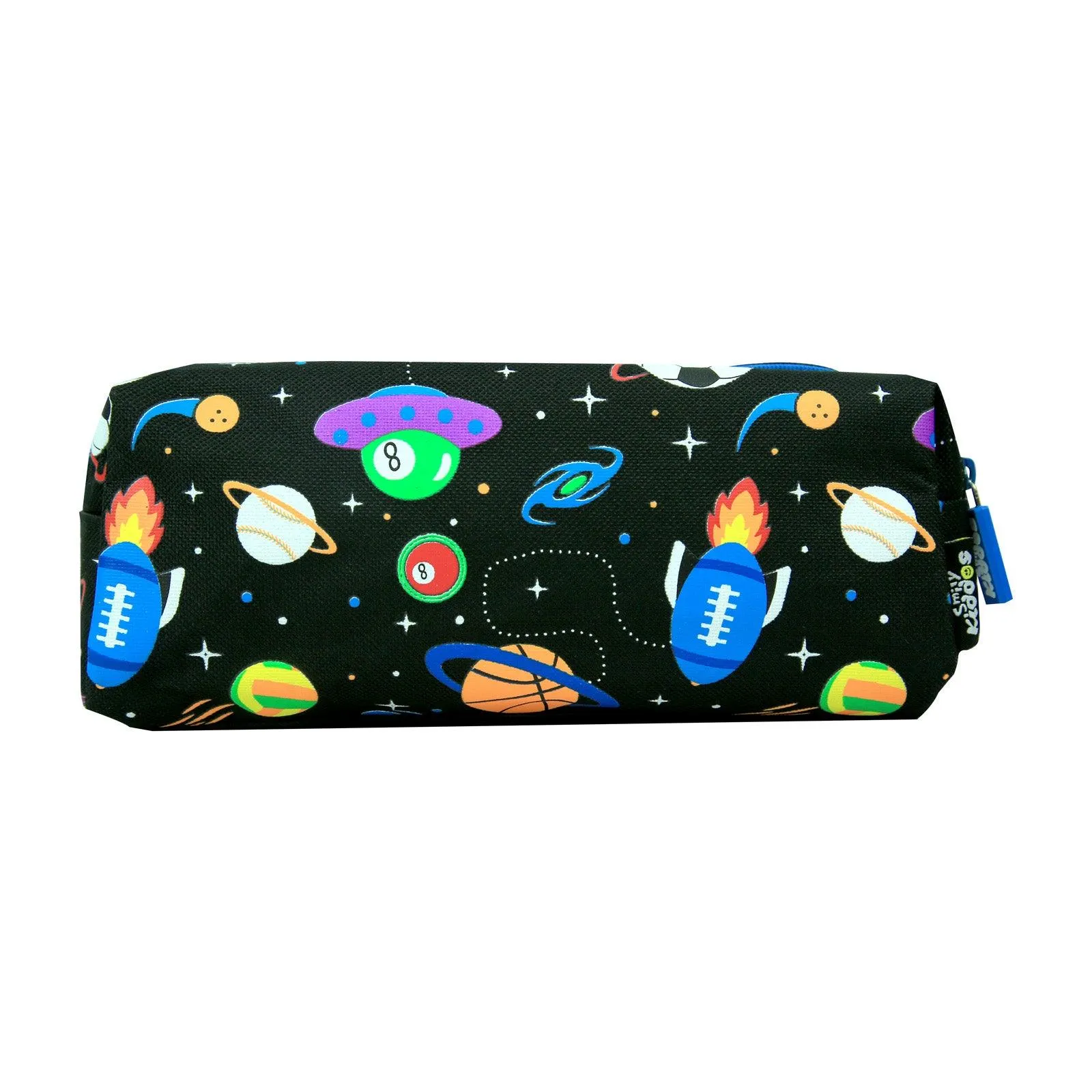 Smily Twin Zipper Pencil Pouch Black