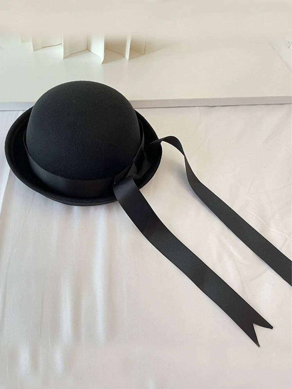 So Charming Satin Bowknot Bowler Hat