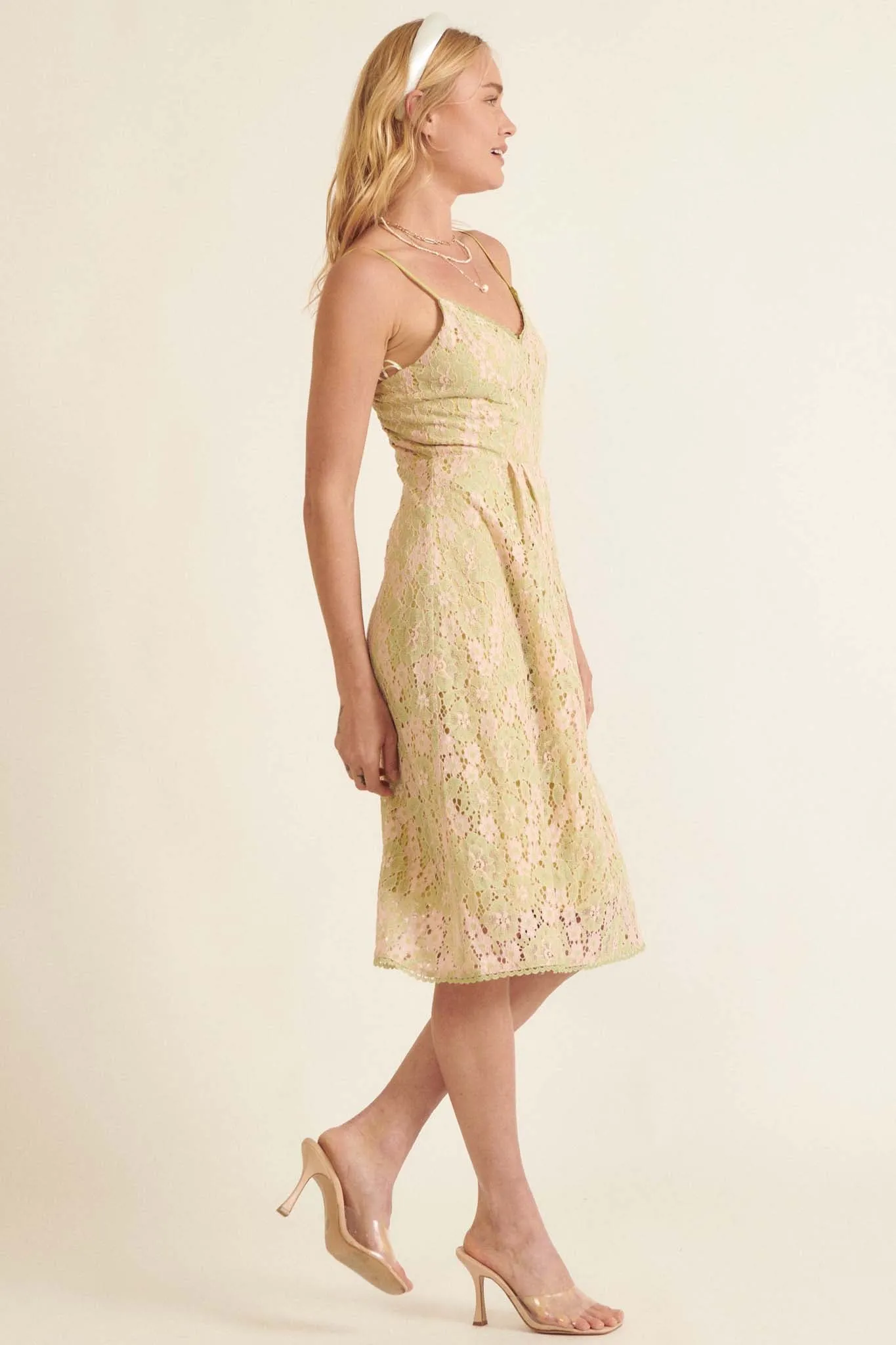 Splendid Harmony Floral Lace Midi Dress