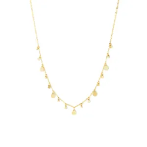 Splendid Iris Gypsy Coin Necklace - Gold