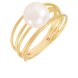 Splendid Pearls 14K Yellow Gold Pearl Ring HE-219YG