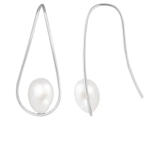 Splendid Pearls Fancy Sterling Silver Pearl Earrings