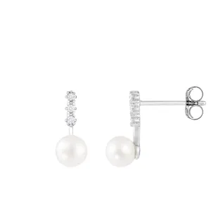 Splendid Pearls Sterling Silver Pearl Earrings ESR-417