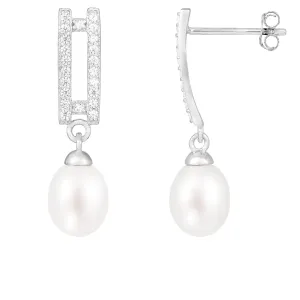 Splendid Pearls Sterling Silver Pearl Earrings ESR-422