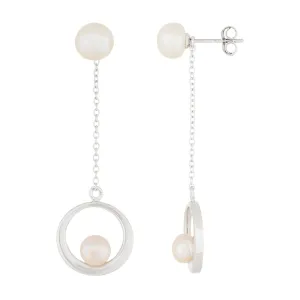 Splendid Pearls Sterling Silver Pearl Earrings ESR-486