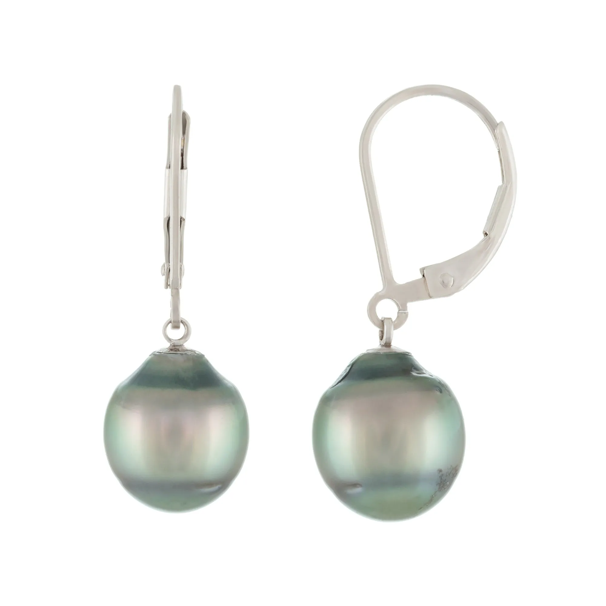 Splendid Pearls Tahitian Pearl Earrings Silver TH-ESR-19