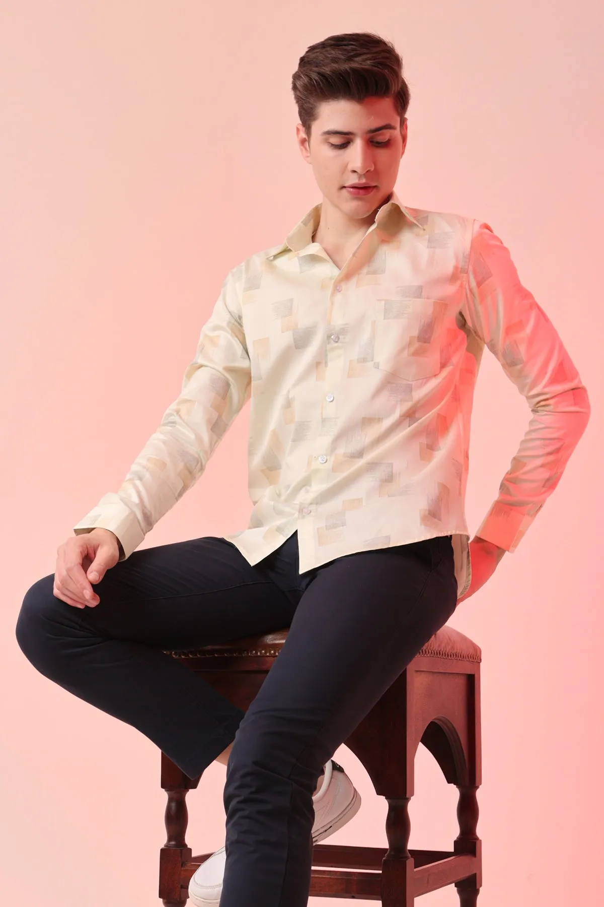 Splendid Sun print cotton shirt full sleeves  | Style Matters