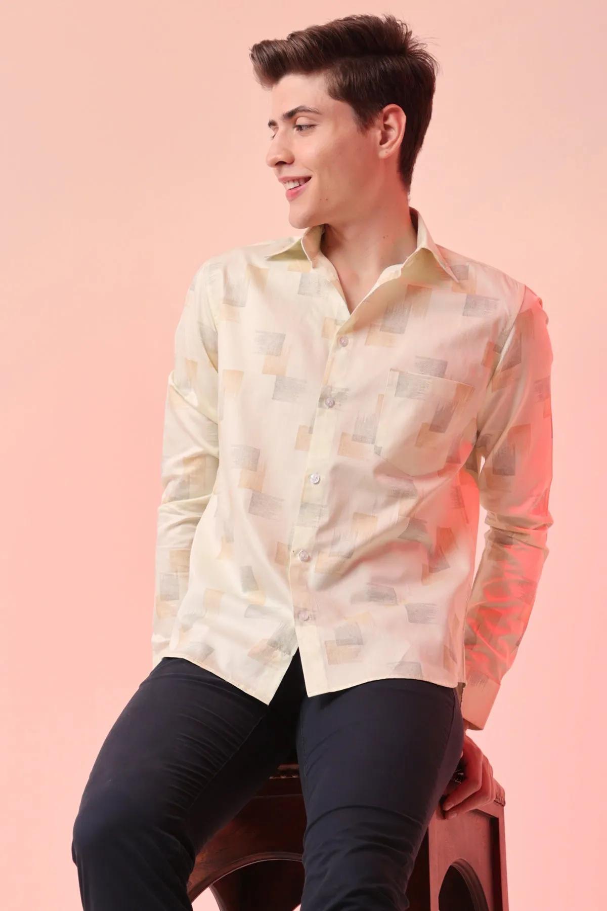 Splendid Sun print cotton shirt full sleeves  | Style Matters