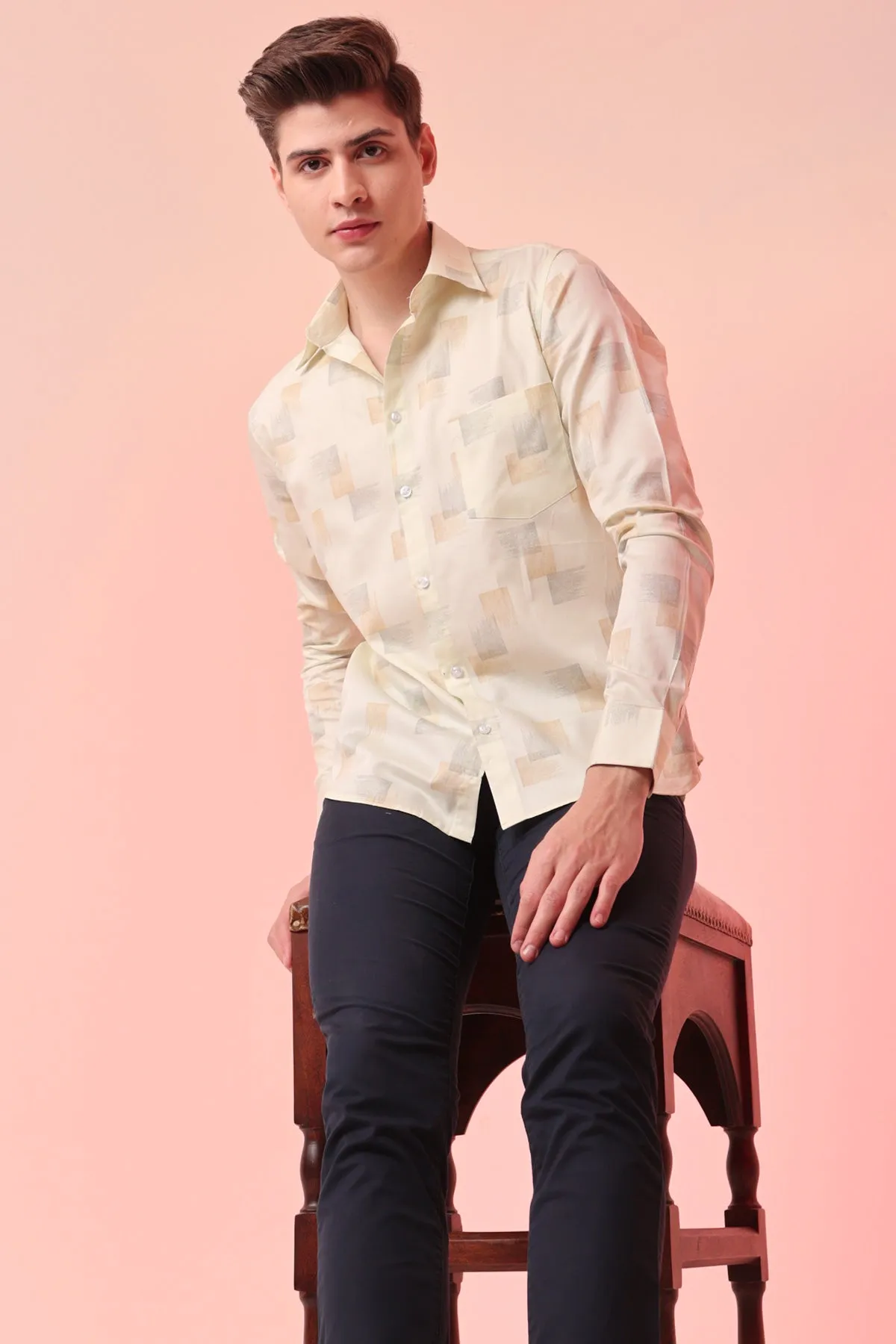 Splendid Sun print cotton shirt full sleeves  | Style Matters