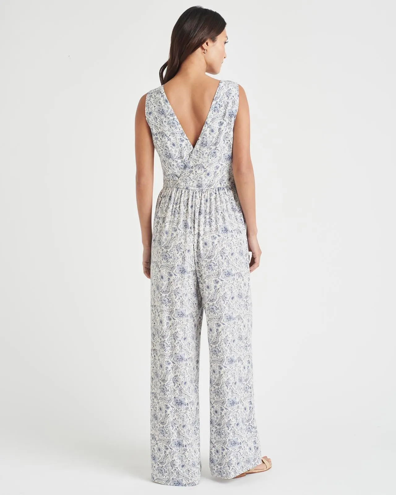 Splendid x Cella Jane Printed Surplice Jumpsuit