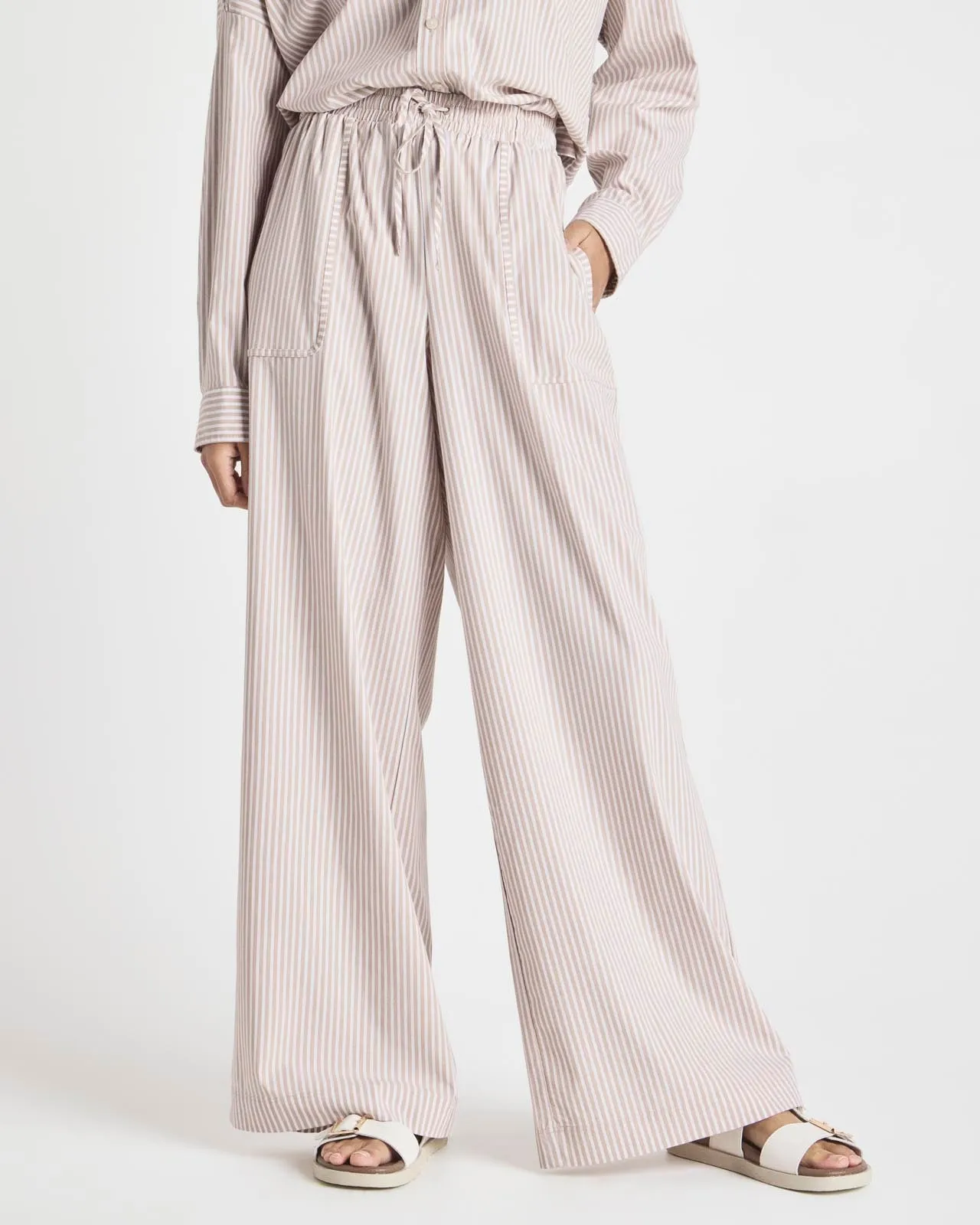 Splendid x @Cellajaneblog Poplin Wide Leg Pant