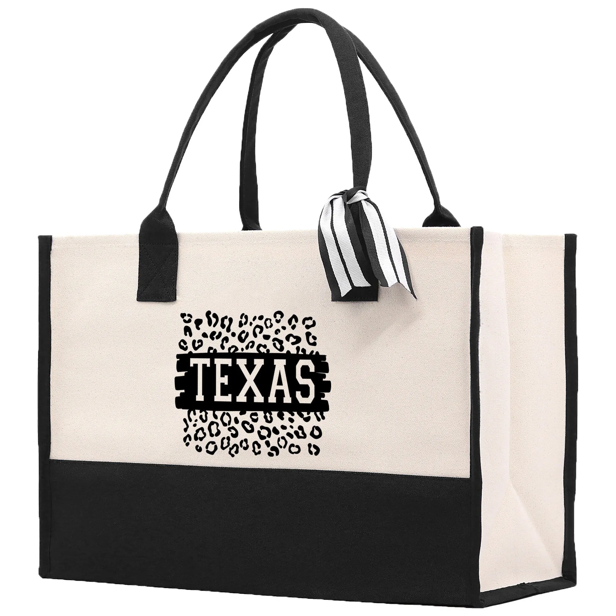 Texas Cotton Canvas Tote Bag TX Travel Vacation Tote Employee and Client Gift Wedding Favor Birthday Welcome Tote Bag Bridesmaid Gift