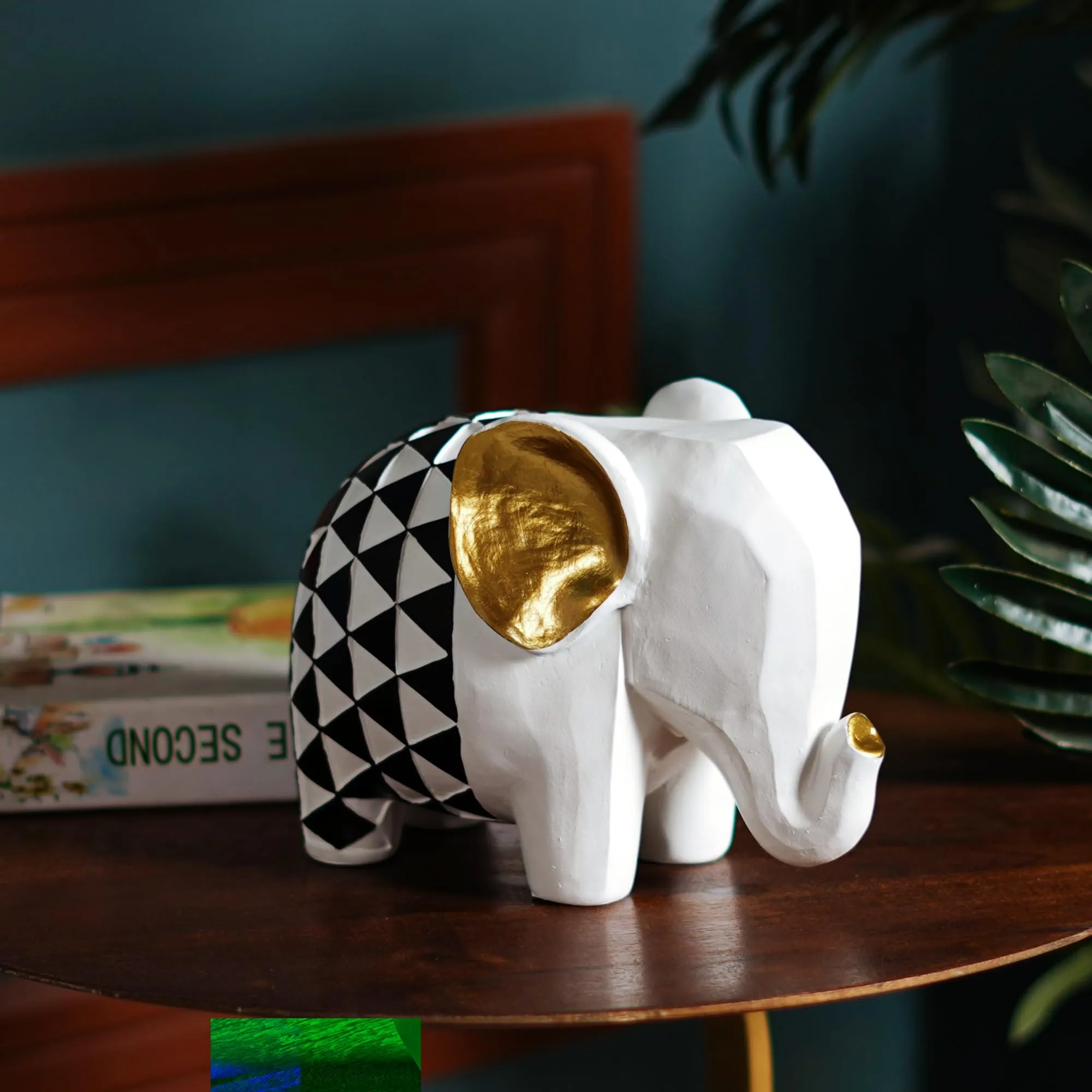 The Artment your artistic apartment Decorative White Resin Elephant Animal Showpiece Figurine for Table Top, Living Room, Office/Home Decor