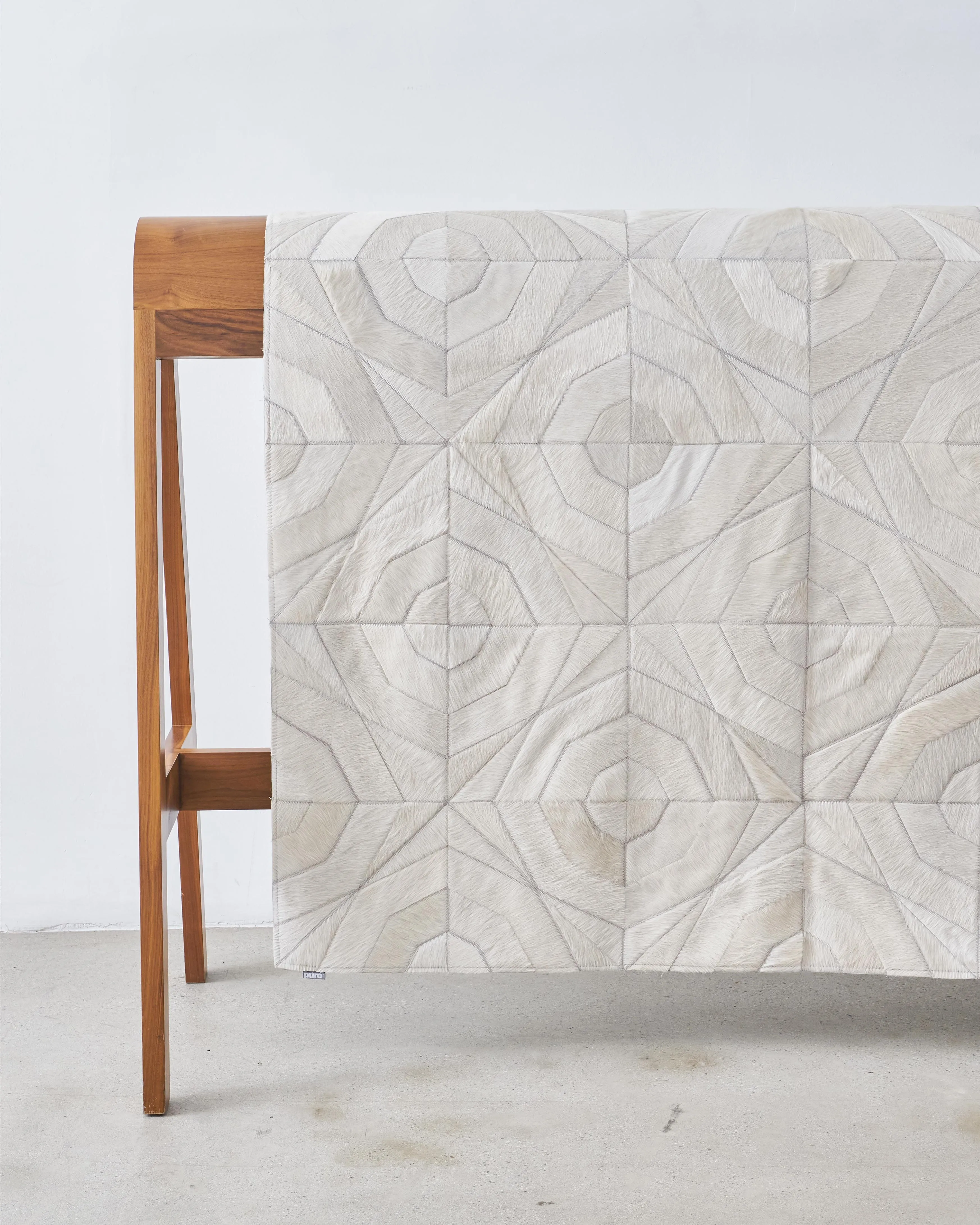 Tofer Cowhide Rug in Ivory