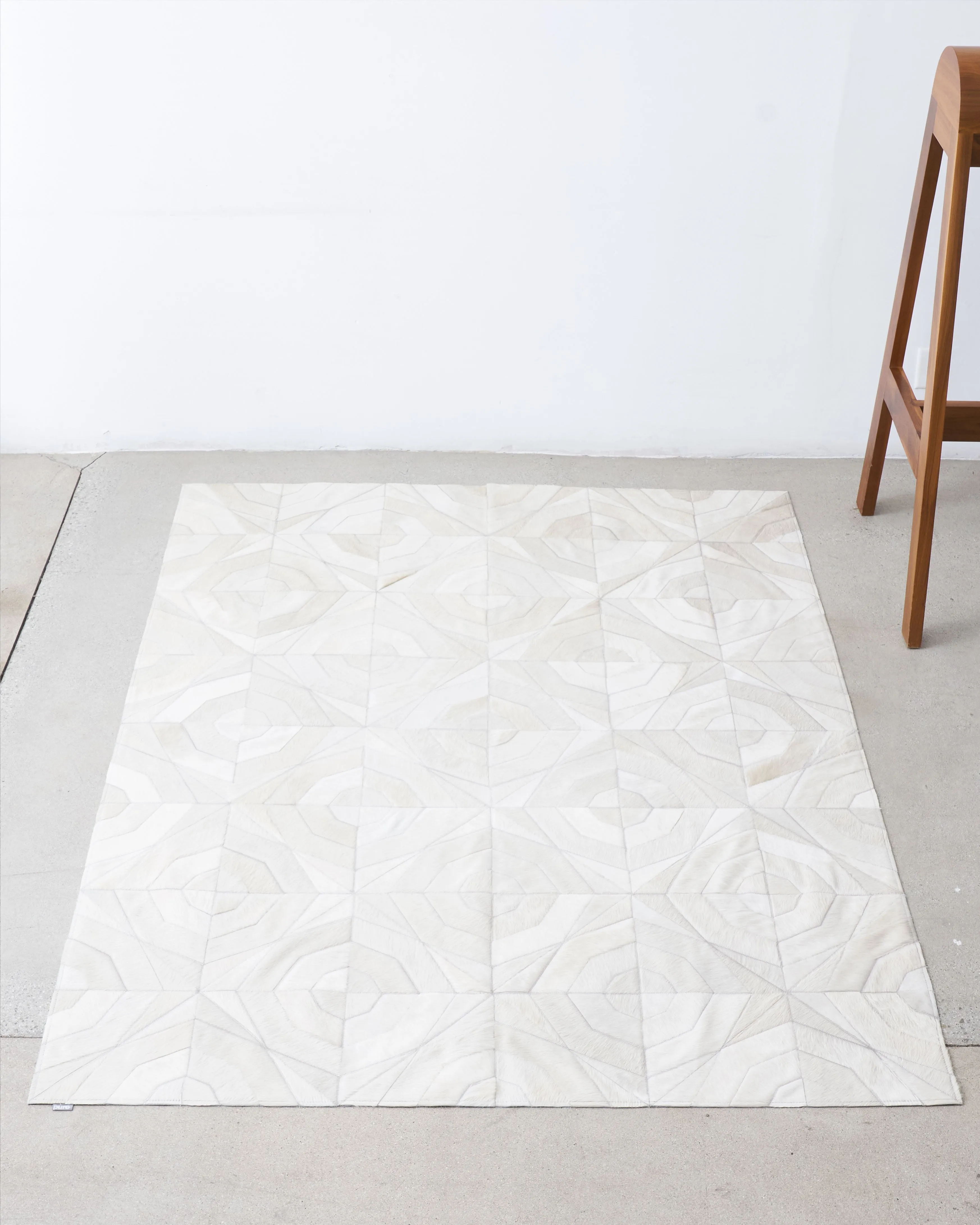 Tofer Cowhide Rug in Ivory