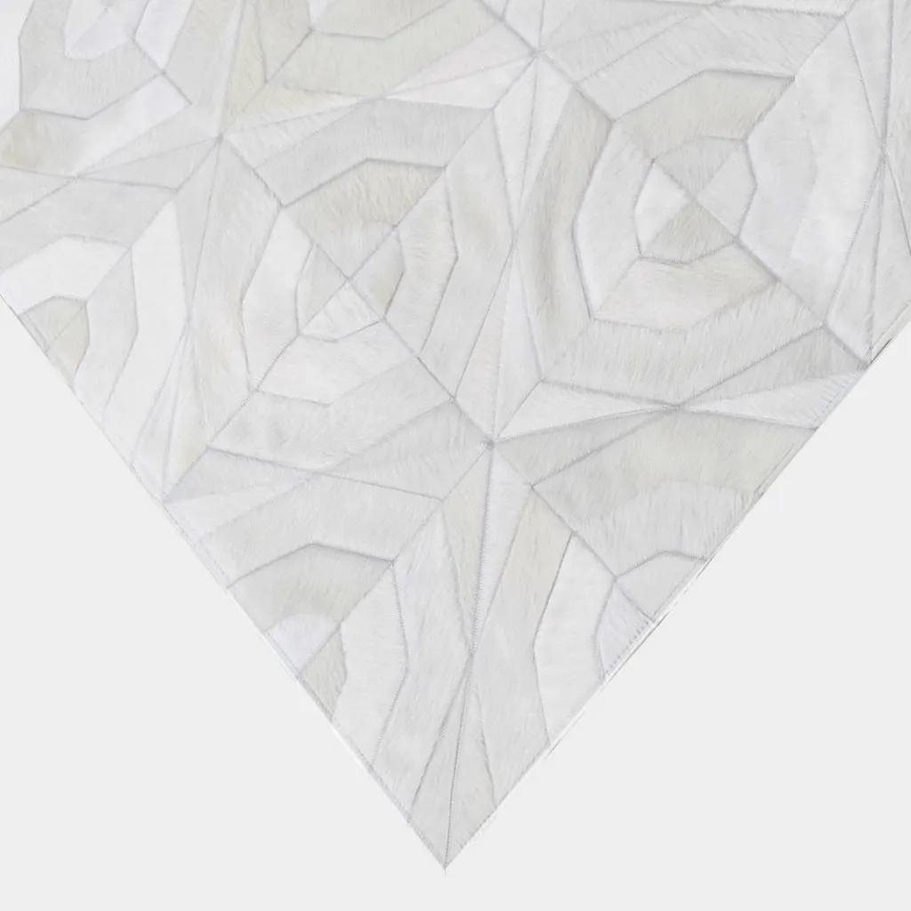 Tofer Cowhide Rug in Ivory