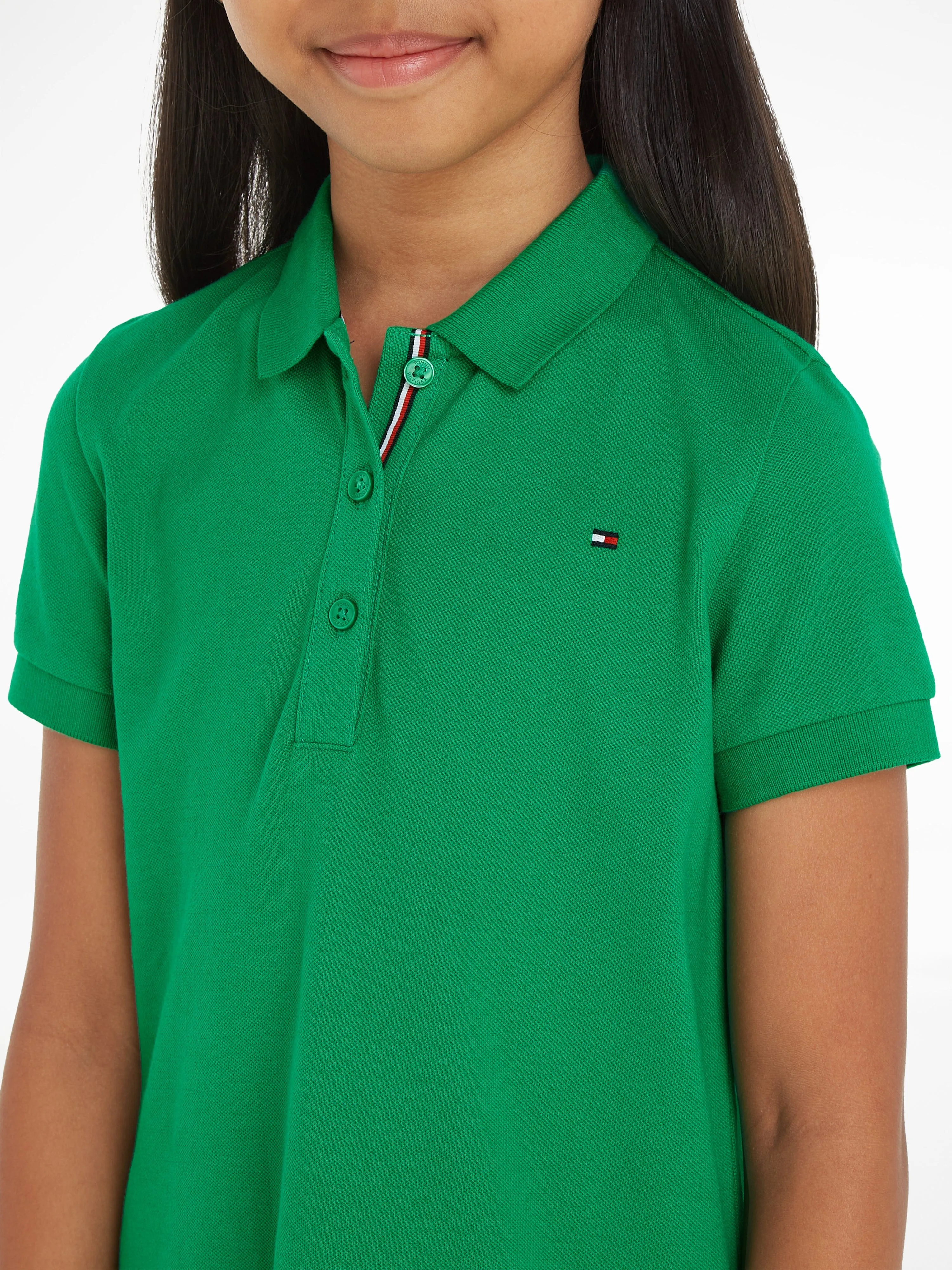 Tommy Hilfiger Girls Essential Polo Dress in Green