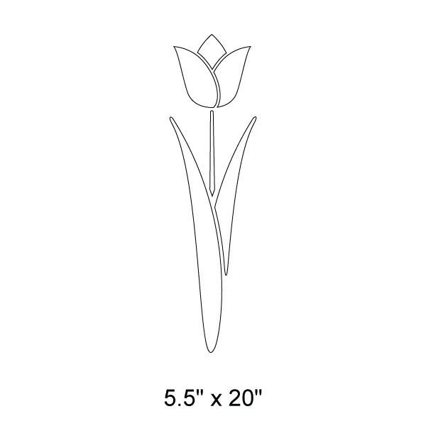 Tulip Flower Stencil