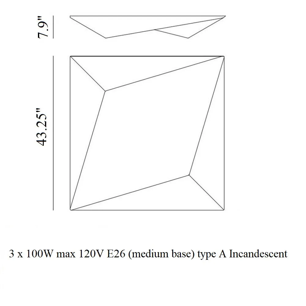 Ukiyo Square Flush Mount