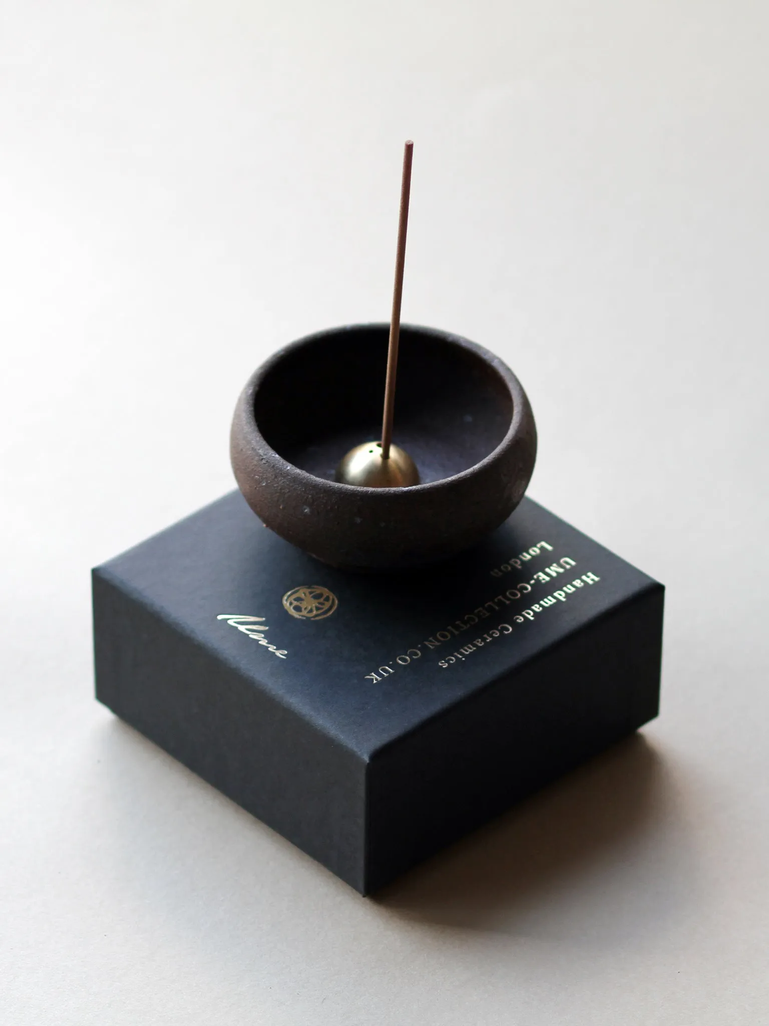 Ume Collection Wabi Sabi Mud Clay Incense Bowl