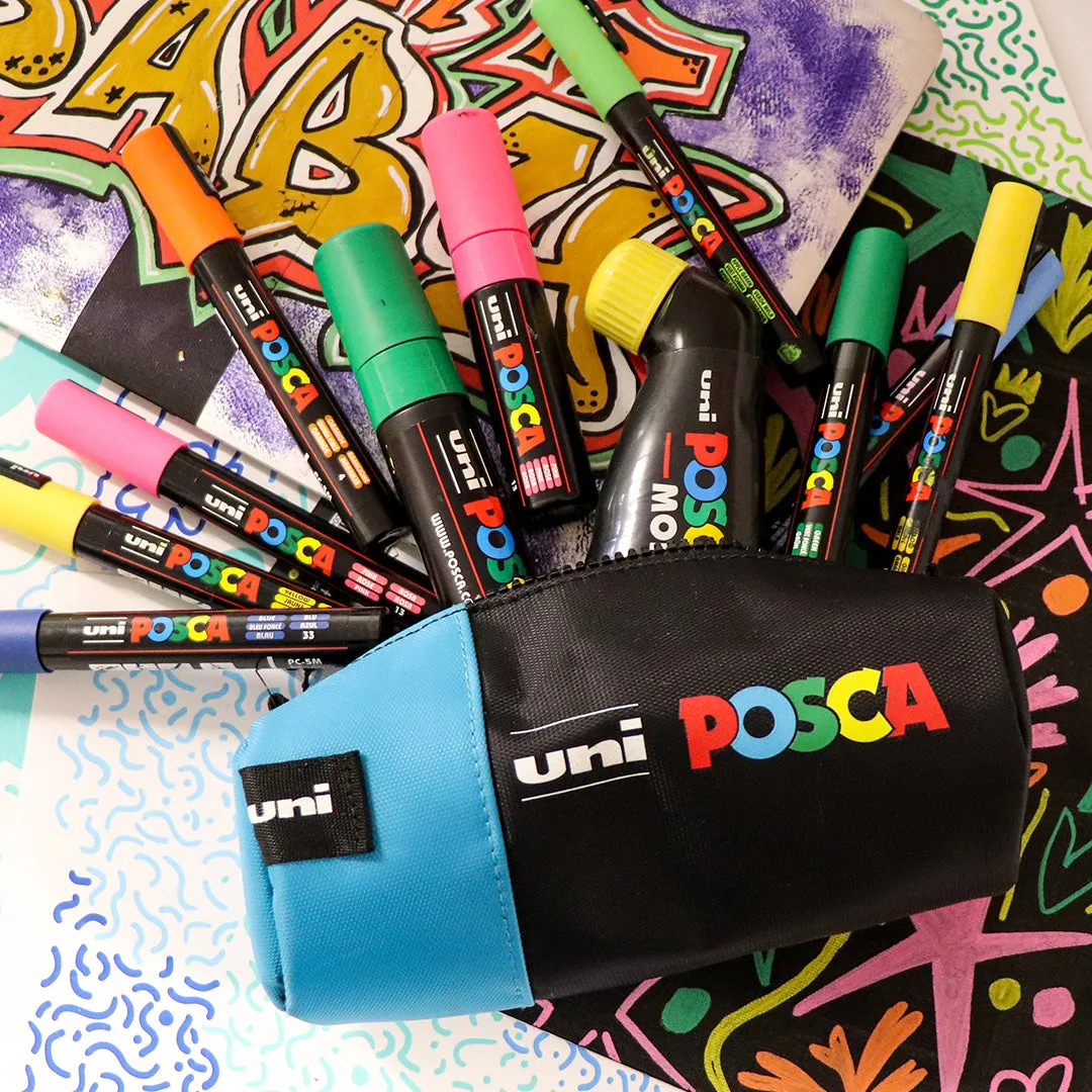 Uni POSCA Pencil Case Blue