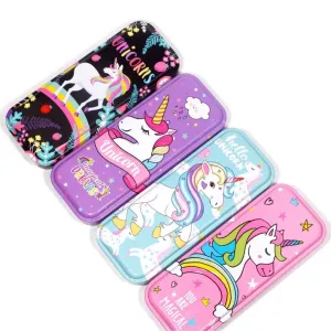 Unicorn Pencil Case Cartoon School Stationery Assorted Colour