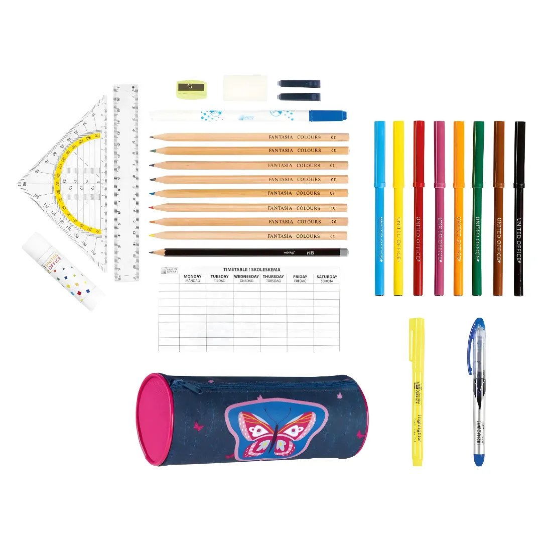 UNITED OFFICE Pencil Case, 29-Piece Set