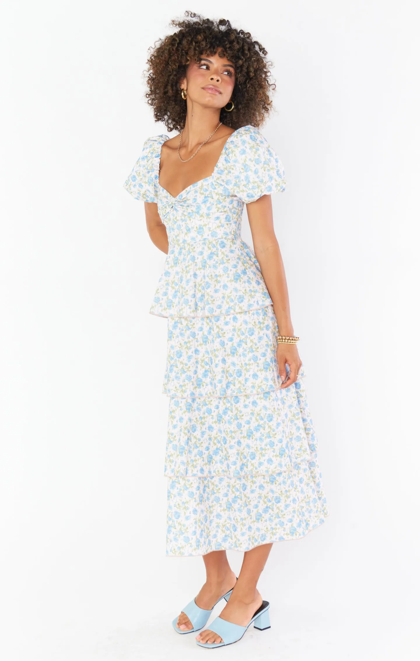 Va Va Midi Dress ~ Charming Rose