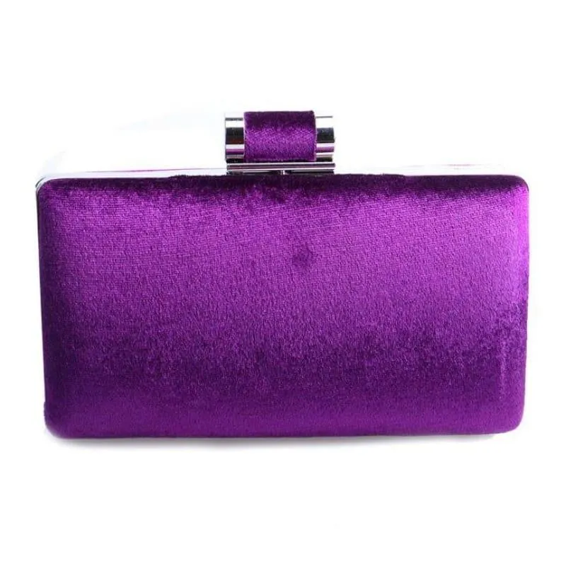 Velvet Chain Shoulder Evening  Small Clutch Bag