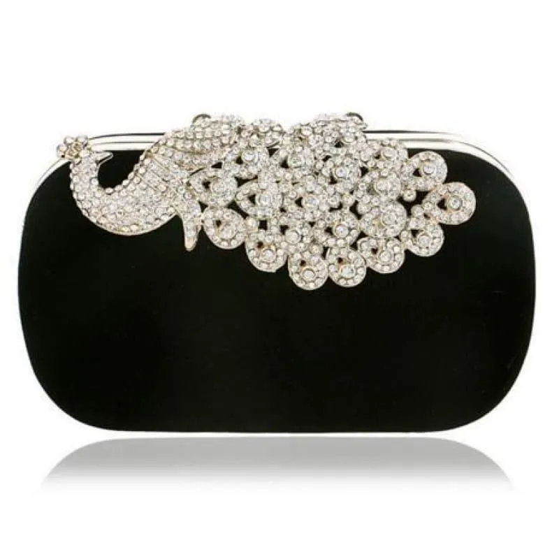 Velvet Chain Shoulder Evening  Small Clutch Bag