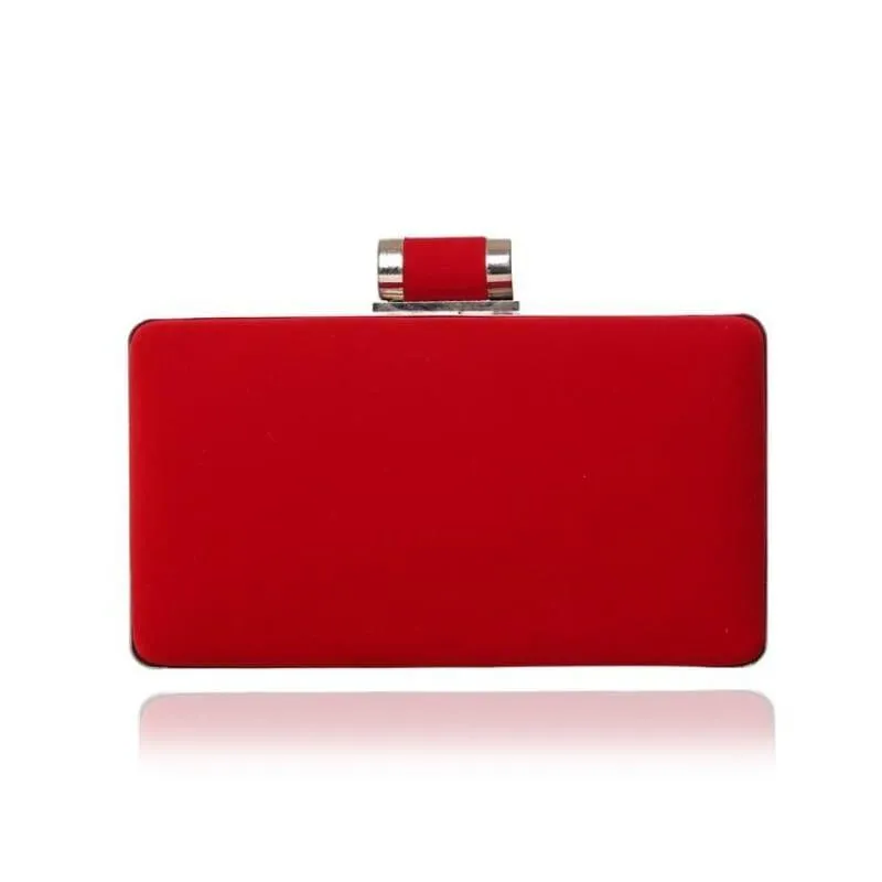 Velvet Chain Shoulder Evening  Small Clutch Bag