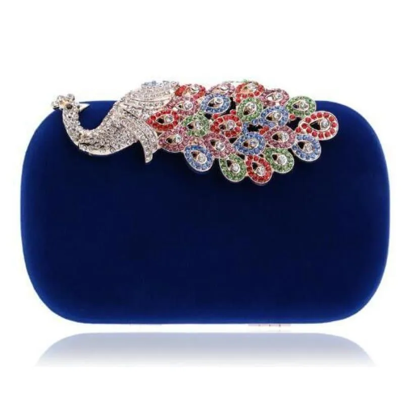 Velvet Chain Shoulder Evening  Small Clutch Bag