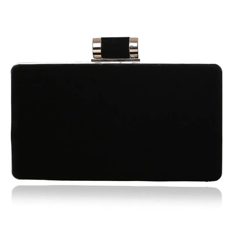 Velvet Chain Shoulder Evening  Small Clutch Bag