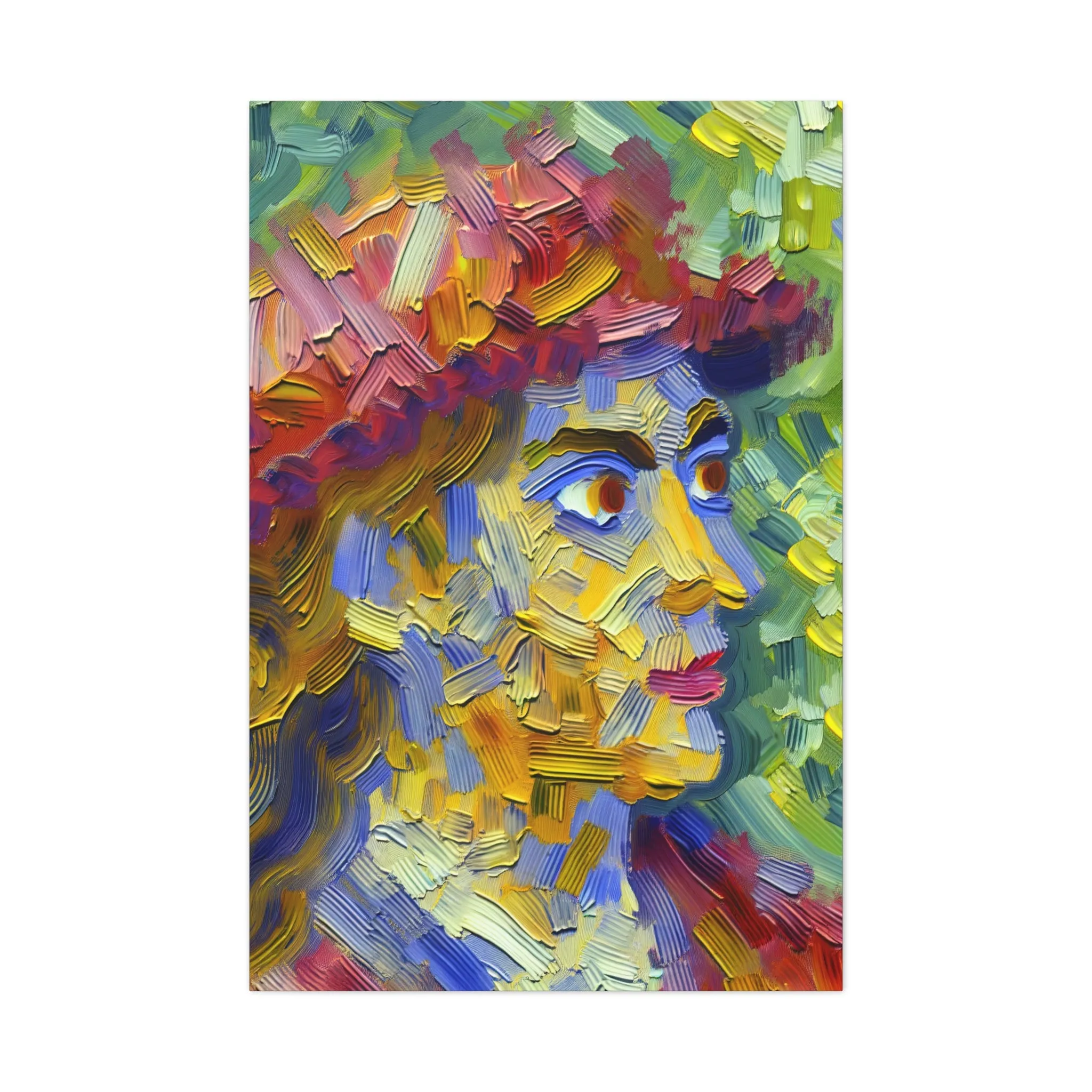 Vibrant Abstract Face Canvas Print