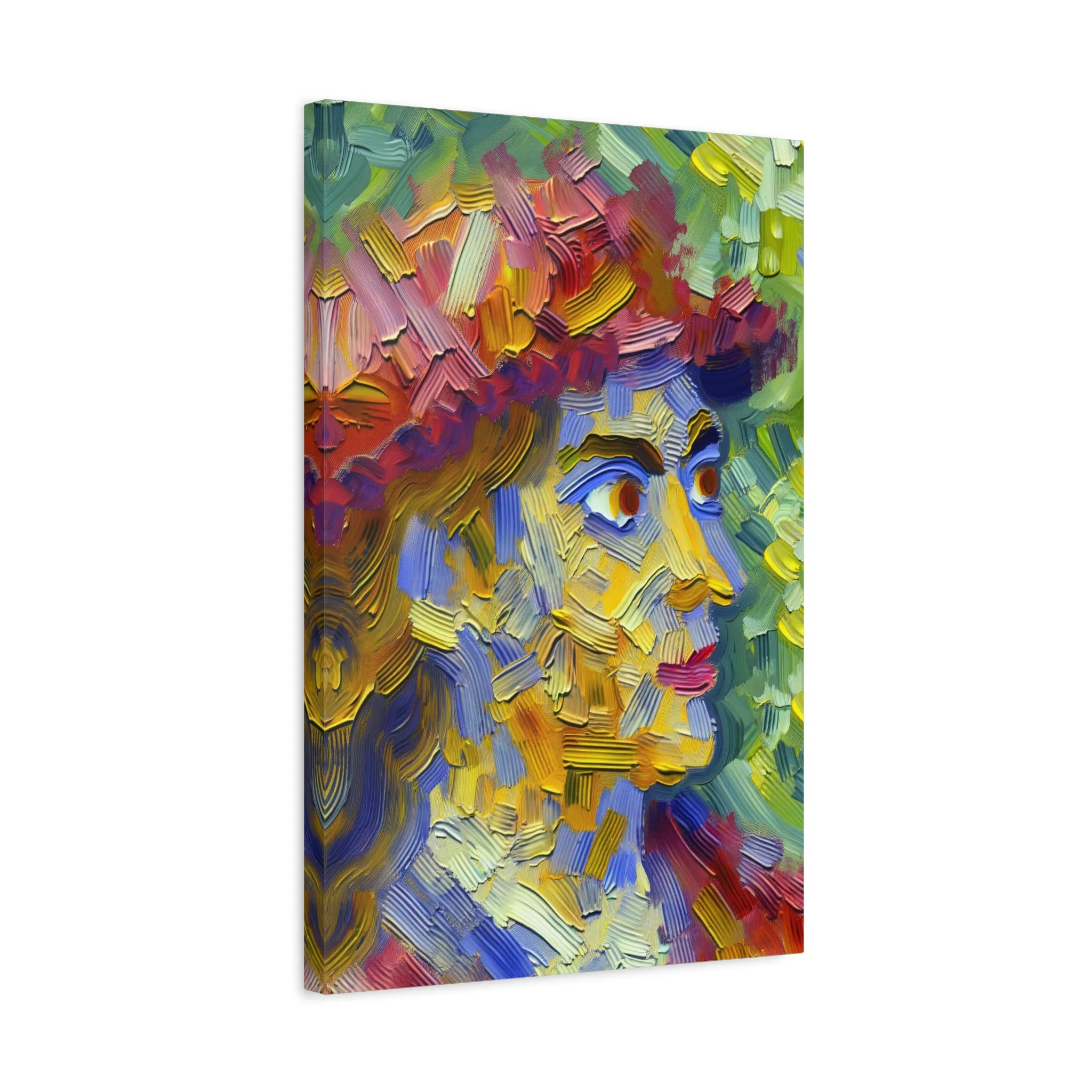 Vibrant Abstract Face Canvas Print