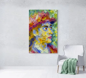 Vibrant Abstract Face Canvas Print